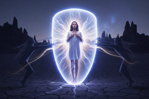 Sacred Shield Lotus Amethyst Protection Pendant